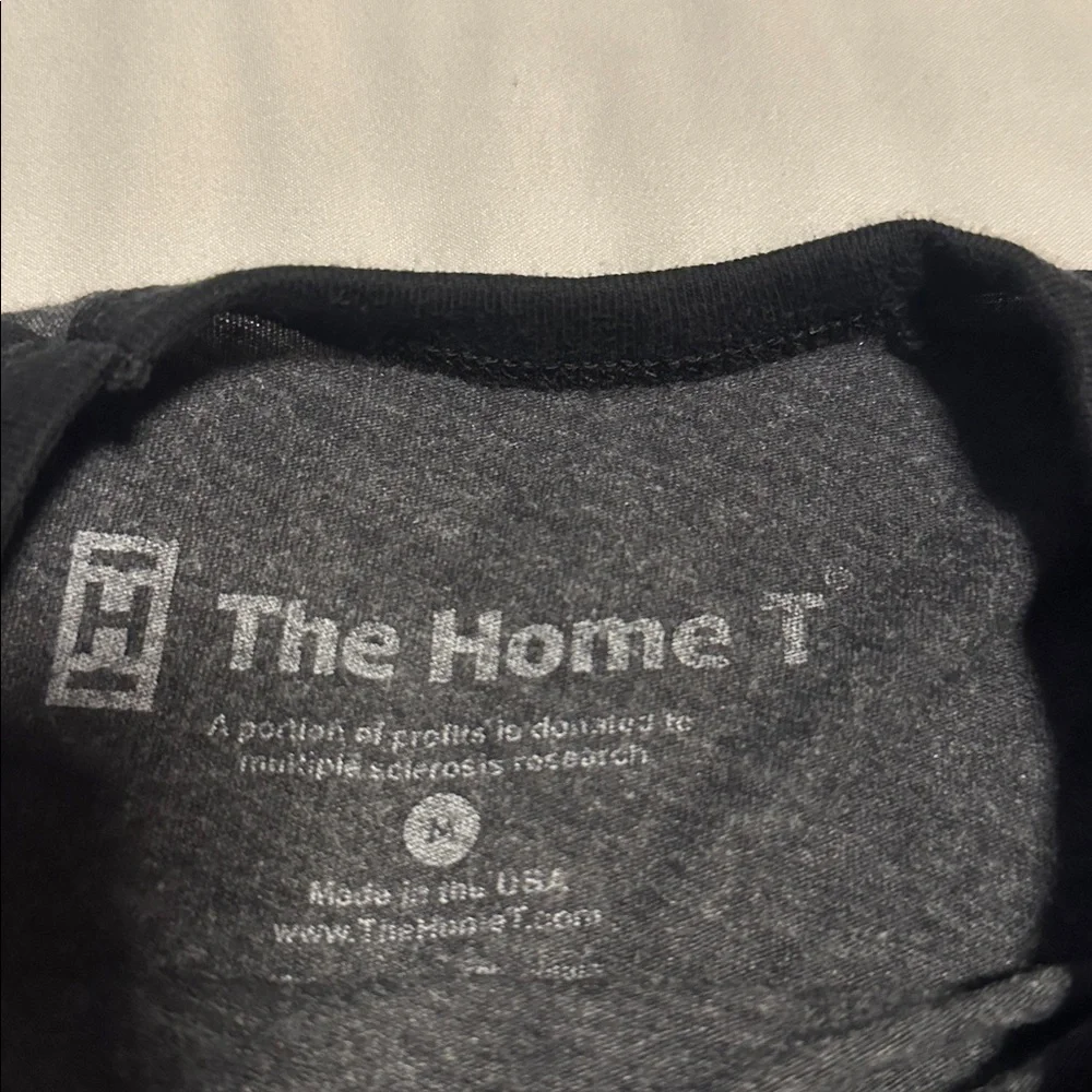 Gray and Black Long Sleeve Tee